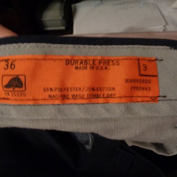 DURABLE Press Men's Blue Uniform Pants Size 36 - Picture 10 of 10